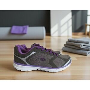 Rawlings Emily Sneakers Grey Purple Memory Foam Coolflo Womens 10 New